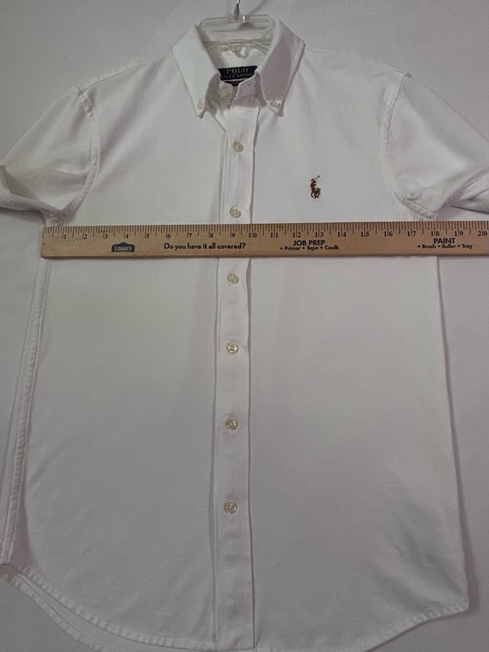 Polo by Ralph Lauren Knit White Long-Sleeve Button-Down Oxford Embroidered Pony - Picture 12 of 13